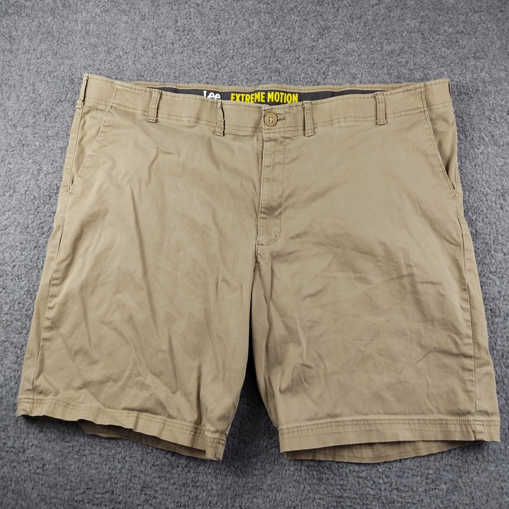 Lee Extreme Motion Mens Khaki Tan Performance Series Stretch Shorts Size 48